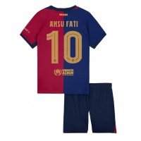 Barcelona Ansu Fati #10 Hemmadräkt Barn 2024-25 Kortärmad (+ Korta byxor)